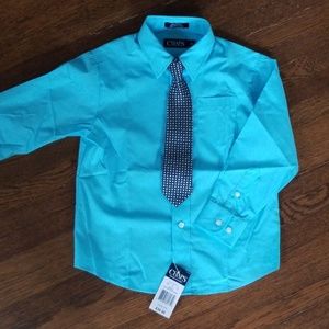 Chaps boy's dress shirt/tie combo Size 5 NEW